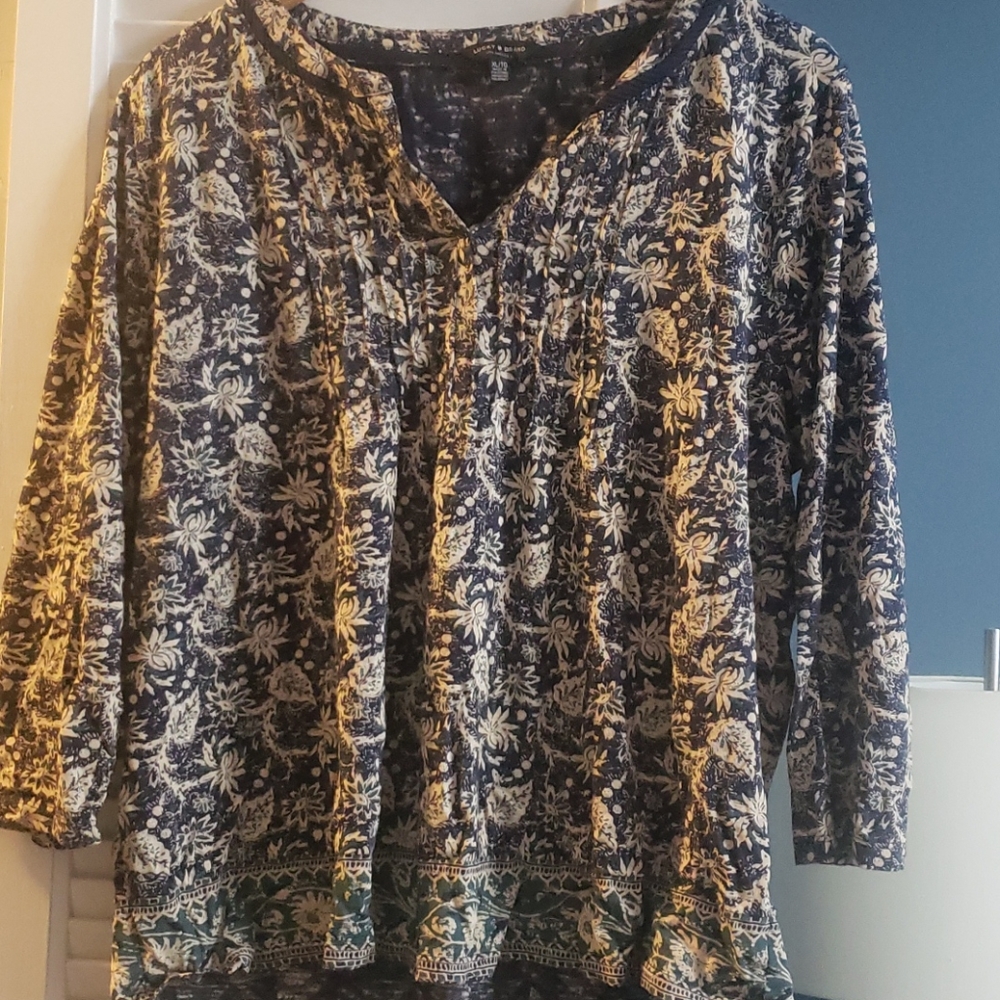 Floral lucky brand shirt